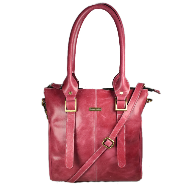 Buy ELLE Pink Solid Satchel Handbag Online